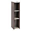 IRIS 35"H 3-Shelf Slim Space-Saving-Shelf, Walnut Brown