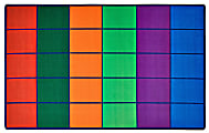 Carpets for Kids® Premium Collection 30 Seats Colorful Rows Seating Rug, 8'4" x 13'4", Multicolor 1 thumbnail image