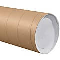 Partners Brand Jumbo Mailing Tubes, 8" x 72", 80% Recycled, Kraft, Case Of 10