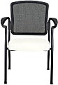 WorkPro® Spectrum Series Mesh/Vinyl Stacking Guest Chair With Antimicrobial Protection, With Arms, White, Set Of 2 Chairs, BIFMA Compliant