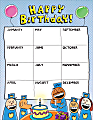 Scholastic Dog Man Birthday Chart, 22"H x 17"W, Blue