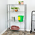 Honey Can Do 4-Tier Heavy-Duty Adjustable Shelving Unit, 54”H x 14”W x 36”D, Chrome 1 thumbnail image