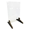 Waddell Counter-Top Protective Plastic Partition With 3-Piece Wood Base, 23”H x 15”W x 12”D 1 thumbnail image