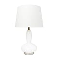Lalia Home Glass Dollop Table Lamp, 23-1/2"H, White Shade/White Base