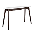 Eurostyle Manon Console Table, 30”H x 47”W x 14”D, White/Walnut