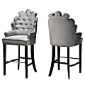 Baxton Studio Chloe Bar Stools, Dark Gray, Set Of 2 Stools 1 thumbnail image