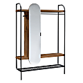 Sauder® Boulevard Cafe Wall Mounted Hanging Wardrobe, Black/Vintage Oak 1 thumbnail image
