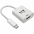 Eaton Tripp Lite Series USB-C to HDMI Adapter (M/F) - 4K 60 Hz, HDCP 2.2, White - HDMI/USB  - U44406NHD4K6W 1 thumbnail image