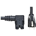 Eaton Tripp Lite Series Power Cord, NEMA 5-15P to Right-Angle C15 - Heavy-Duty, 15A, 125V, 14 AWG, 8 ft. (2.43 m), Black - P019008C15RA 1 thumbnail image