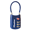 Master Lock® Combination Cable Lock, 1 1/8", Blue 1 thumbnail image