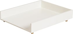 U Brands® Juliet Collection Stackable Paper Tray, 2-1/2”H x 9-13/16”W x 12-1/4”D, White