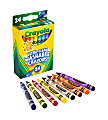 Crayola® Washable Ultra Clean Crayons, 6-1/4", Assorted Colors, Pack Of 24 Crayons