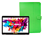 NEW LINSAY 10.1" Octa Core 256GB Storage, 4GB RAM, Android 15 Tablet with Green Leather Case 1 thumbnail image