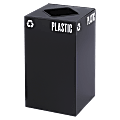 Safco® Recycling Receptacle, 25 Gallon, Black