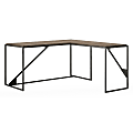 Bush Business Furniture Refinery 62"W L-Shaped Industrial Corner Desk With Return, Rustic Gray/Charred Wood, Standard Delivery 1 thumbnail image