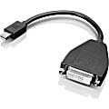 Lenovo® Mini-DisplayPort To DVI-D Adapter Cable, 7.87", Black