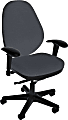 Sitmatic GoodFit Synchron High-Back Chair With Adjustable Arms, Gray/Black 1 thumbnail image