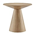 Eurostyle Wesley Round Side Table, 21-1/2”H x 23-1/2”W x 23-1/2”D, Oak