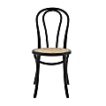 Eurostyle Marko Side Chairs, Matte Black/Natural, Set Of 2 Chairs