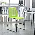 Flash Furniture HERCULES Series Sled-Base Stack Chair With Air-Vent Back, Green