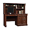 Sauder® Palladia 60"W Computer Desk With Hutch, Select Cherry