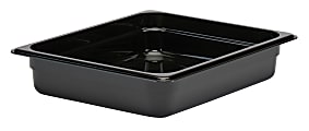 Cambro Camwear GN 1/2 Size 2" Food Pans, 2”H x 10-1/2”W 12-3/4”D, Black, Set Of 6 Pans 1 thumbnail image