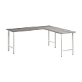 Bush Business Furniture Hustle 72"W L-Shaped Computer Desk With Metal Legs, Platinum Gray, Standard Delivery, HUS002PG 1 thumbnail image