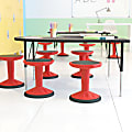 Flash Furniture Carter Adjustable Height Kids Flexible Active Stool, Red