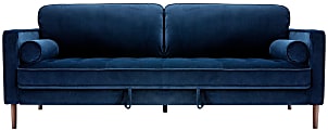 Nouhaus Module Ergonomic Sofa Bed, 34-1/4”H x 37”W x 85-7/8”L, Navy Blue