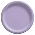Amscan Paper Plates, 10”, Lavender, 20 Plates Per Pack, Case Of 4 Packs