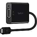 Belkin USB-C to VGA Adapter - Black - 1080p - Video Converter For Your MacBook Pro - USB C to VGA Display Dongle - USB Type C - 15-pin HD-15 VGA - Black 1 thumbnail image