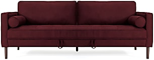Nouhaus Module Ergonomic Sofa Bed, 34-1/4”H x 37”W x 85-7/8”L, Bordeaux