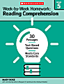 Scholastic Week-By-Week Homework: Reading Comprehension Workbook, Grade 5