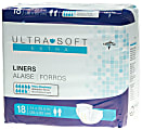 Ultra-Soft Plus Incontinence Liners, 14" x 25 1/2", Blue, 18 Per Bag, Case Of 4