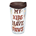 Tervis My Kids Have Paws Tumbler With Lid, 16 Oz, Clear