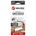 VELCRO® Brand Mountable Cable Sleeves, 8” x 4-3/4”, White, Pack Of 2 Sleeves, VEL-30796-USA