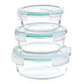 Martha Stewart 6-Piece Glass Storage Containers, 3-1/4"H x 7-1/2"W x 7-13/16"D