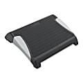 Safco Restease Adjustable Footrest, 3 1/3"-5"H x 15 1/2"W x 13 3/4"D, Black/Silver 1 thumbnail image