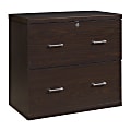 Office Star™ Alpine 30"W x 17"D Lateral 2-Drawer File Cabinet With Lockdowel™ Fastening System, Espresso 1 thumbnail image