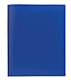 Office Depot® Brand 2-Pocket School-Grade Poly Folder with Prongs, Letter Size, Blue 1 thumbnail image