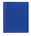 Office Depot® Brand 2-Pocket School-Grade Poly Folder with Prongs, Letter Size, Blue