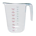 Update International Polycarbonate Measuring Cup, 4 Qt, White
