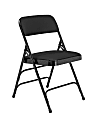 National Public Seating® 2300 Series Deluxe Fabric-Upholstered Triple-Brace Premium Folding Chairs, Midnight Black, Pack Of 40 Chairs