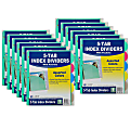 C-Line® 5-Tab Poly Index Dividers With Slant Pockets, 8 1/2" x 11", Assorted Colors, 5 Dividers Per Pack, Set Of 12 Packs 1 thumbnail image