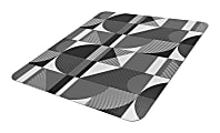 Realspace® Decorative Vinyl Chair Mat For Low Carpet, 36" x 48", Black/White 1 thumbnail image