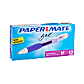 Paper Mate® Retractable Gel Pens, Medium Point, 0.7 mm, Purple Barrel, Purple Ink, Pack Of 12