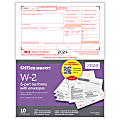 Office Depot® W-2 Laser Tax Forms And Envelopes, 6-Part, 2-Up, 8-1/2" x 11", Pack Of 10 Form Sets, 5611024 1 thumbnail image