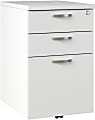 Bush Business Furniture Office In An Hour 16"D Vertical 3-Drawer Mobile File Cabinet, Pure White, Delivery