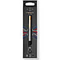 Parker® Jotter Rollerball Pen, Fine Point, 0.5 mm, Stainless-Steel/Gold Barrel, Black Ink