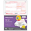 Office Depot® W-2 Laser Tax Forms, 6-Part, 2-Up, 8-1/2" x 11", Pack Of 50 Form Sets, 56024 1 thumbnail image